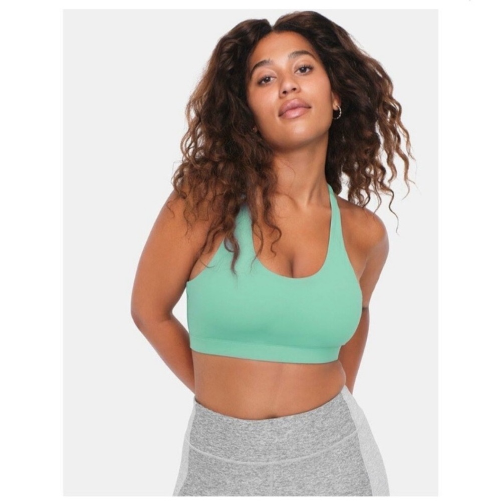 OUTDOOR VOICES All Time Racerback High Compression Padded Sports Bra lotus